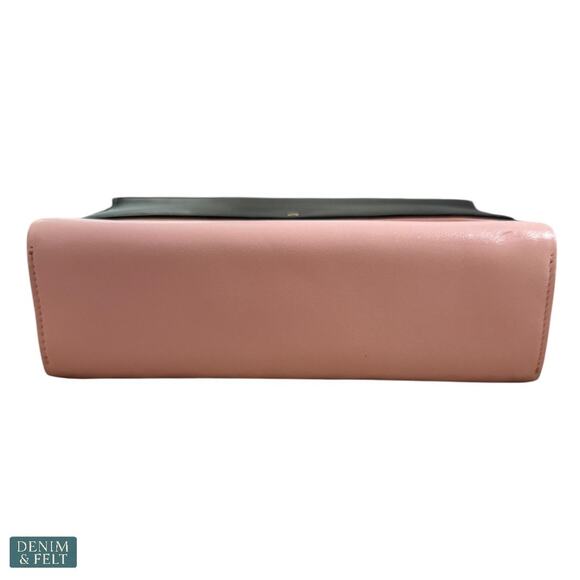 🖤💗 Kate Spade Colorblock Black Pink Leather Shoulder Bag with Gold Bar~RARE!! - Picture 6 of 16